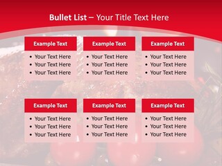 A Plate Of Food With Tomatoes And Meat On It PowerPoint Template