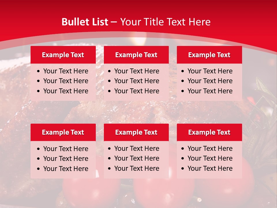 A Plate Of Food With Tomatoes And Meat On It PowerPoint Template