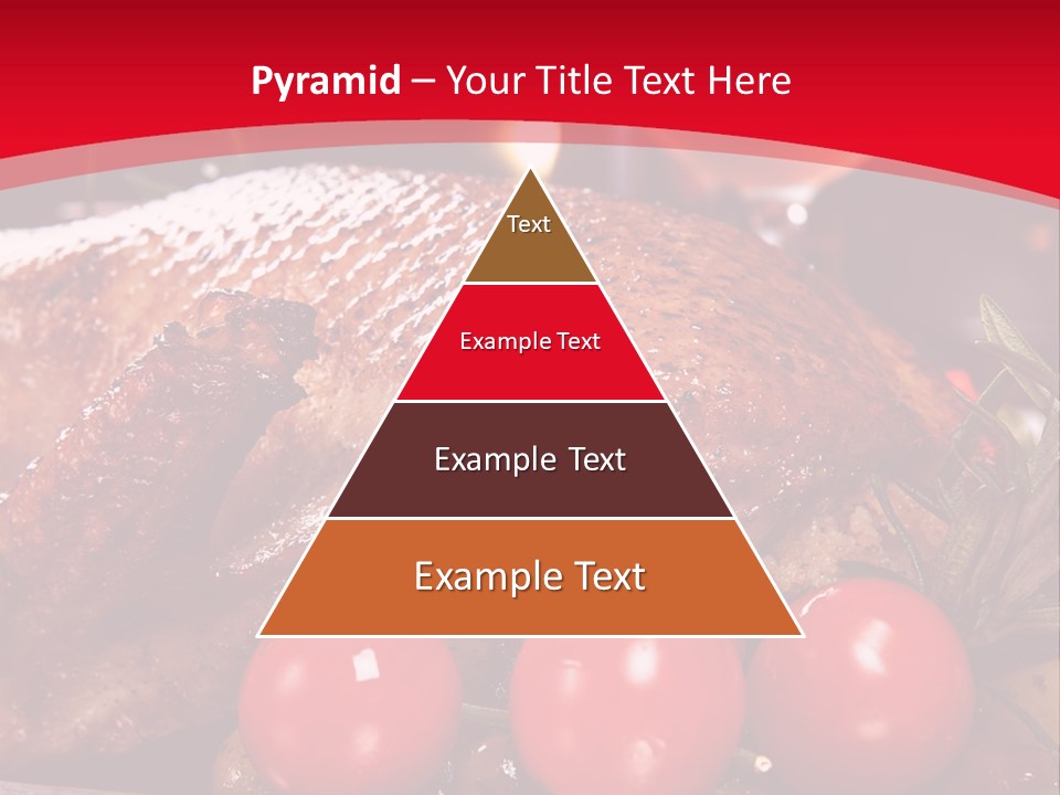 A Plate Of Food With Tomatoes And Meat On It PowerPoint Template