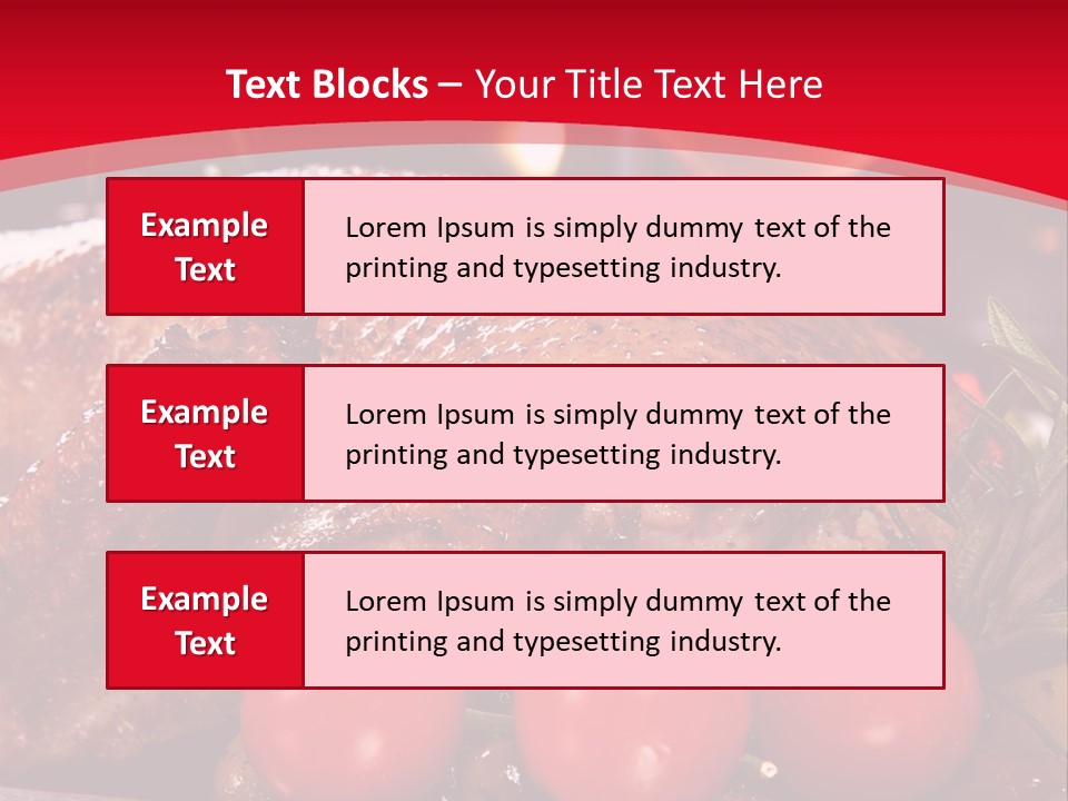 A Plate Of Food With Tomatoes And Meat On It PowerPoint Template