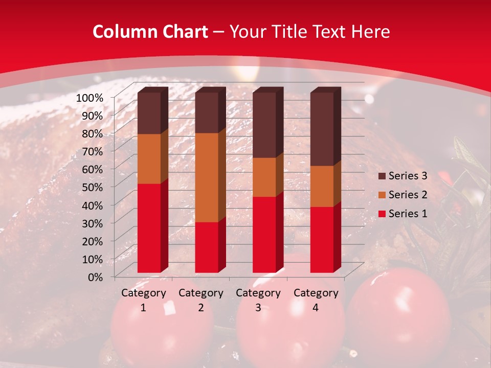 A Plate Of Food With Tomatoes And Meat On It PowerPoint Template