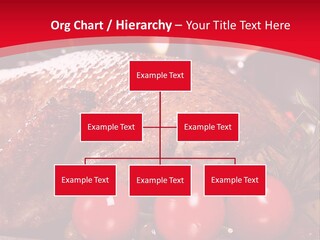 A Plate Of Food With Tomatoes And Meat On It PowerPoint Template
