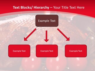 A Plate Of Food With Tomatoes And Meat On It PowerPoint Template