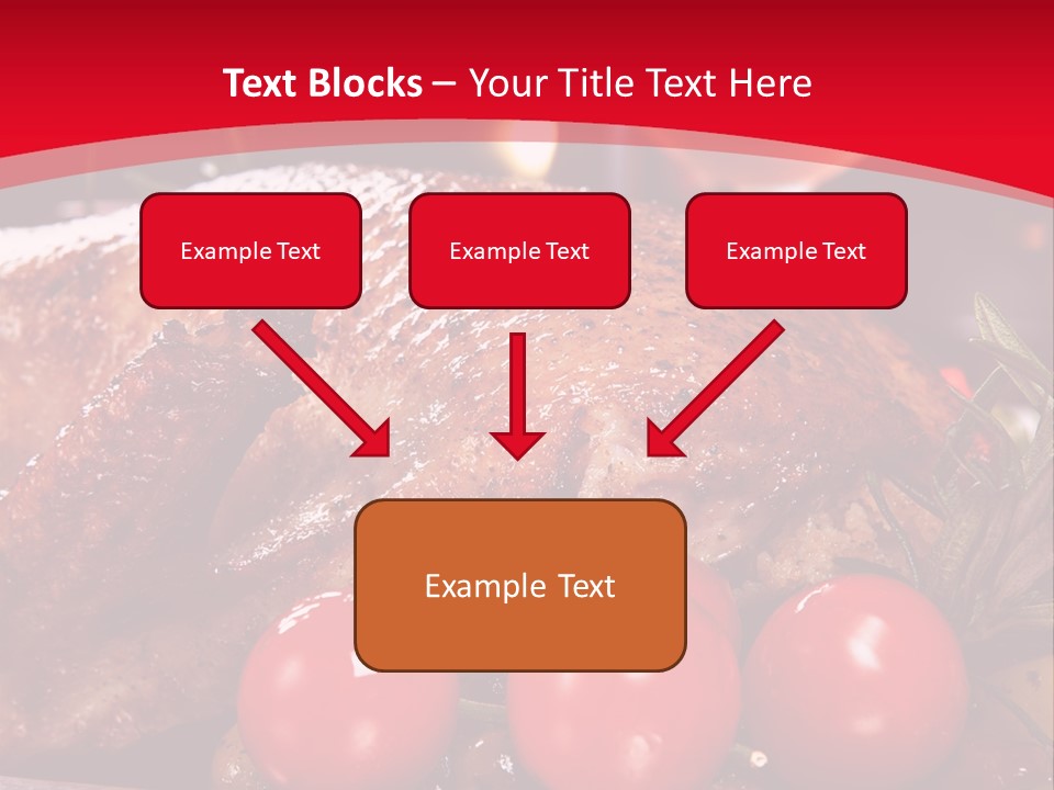 A Plate Of Food With Tomatoes And Meat On It PowerPoint Template