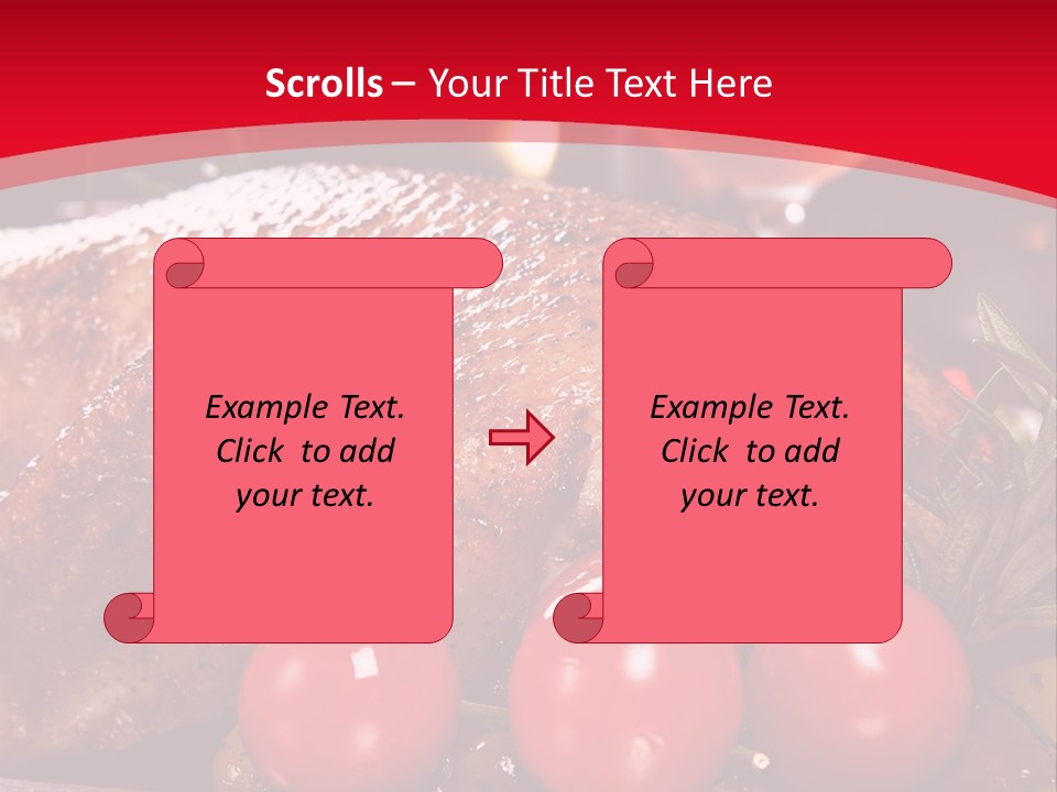 A Plate Of Food With Tomatoes And Meat On It PowerPoint Template