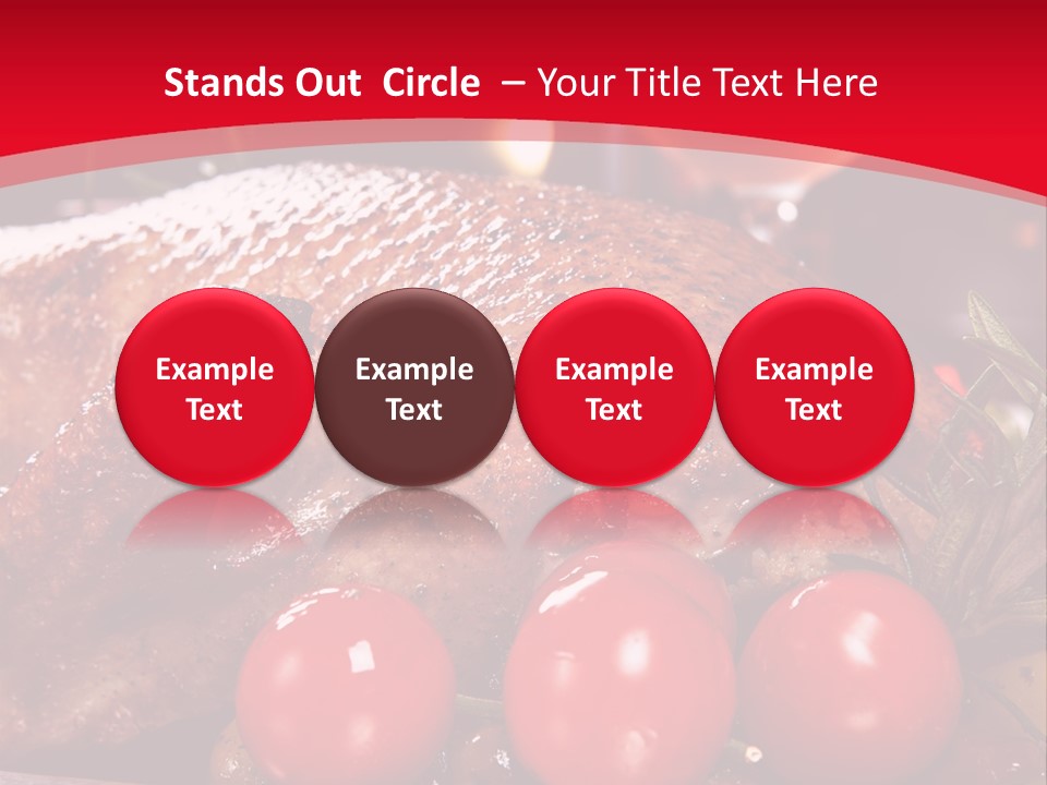 A Plate Of Food With Tomatoes And Meat On It PowerPoint Template