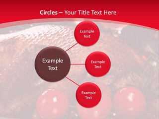 A Plate Of Food With Tomatoes And Meat On It PowerPoint Template