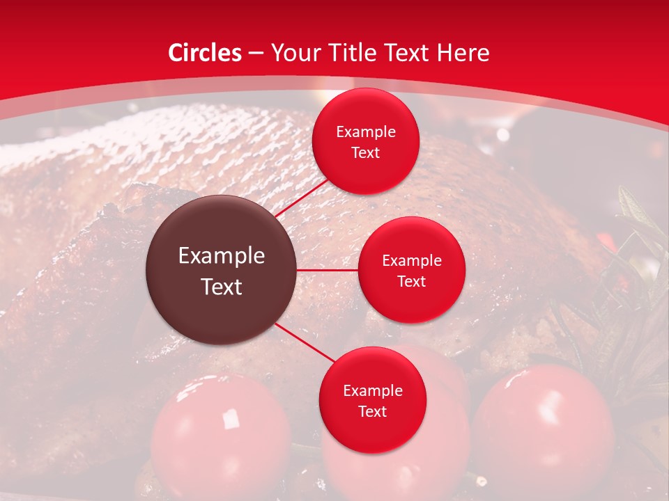 A Plate Of Food With Tomatoes And Meat On It PowerPoint Template