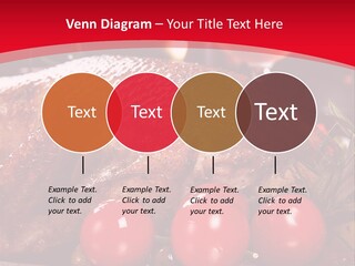 A Plate Of Food With Tomatoes And Meat On It PowerPoint Template