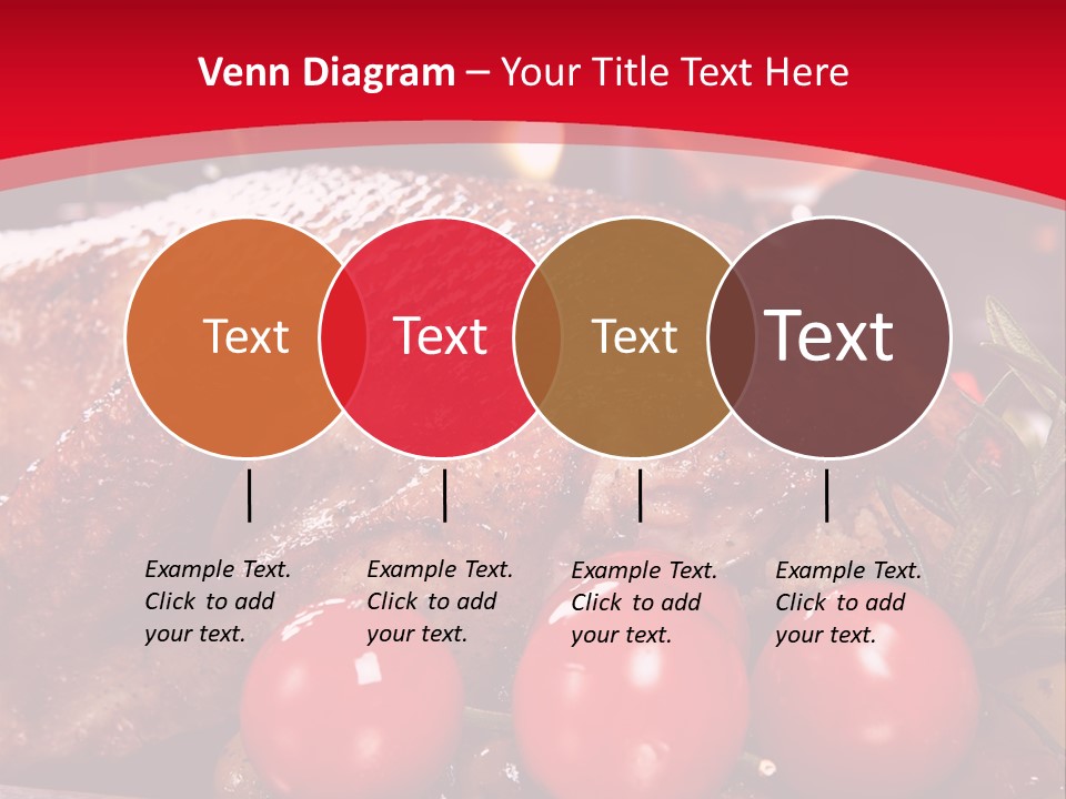 A Plate Of Food With Tomatoes And Meat On It PowerPoint Template