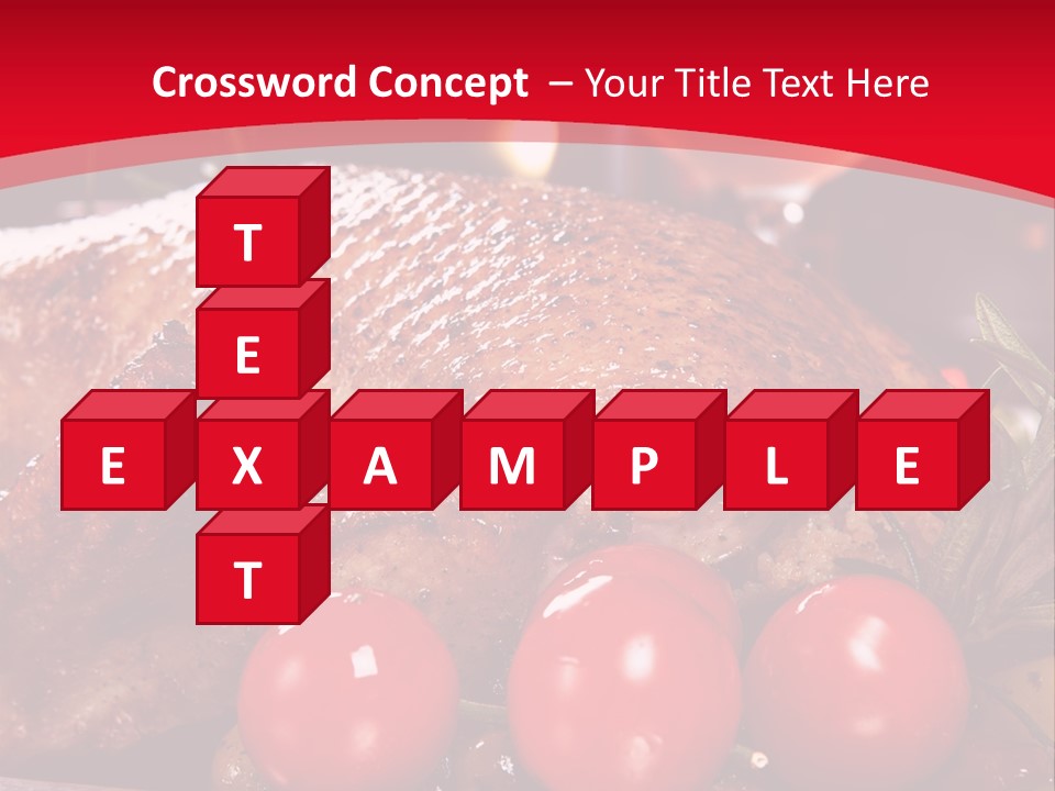 A Plate Of Food With Tomatoes And Meat On It PowerPoint Template