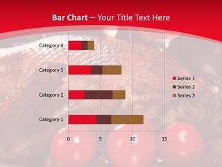 A Plate Of Food With Tomatoes And Meat On It PowerPoint Template