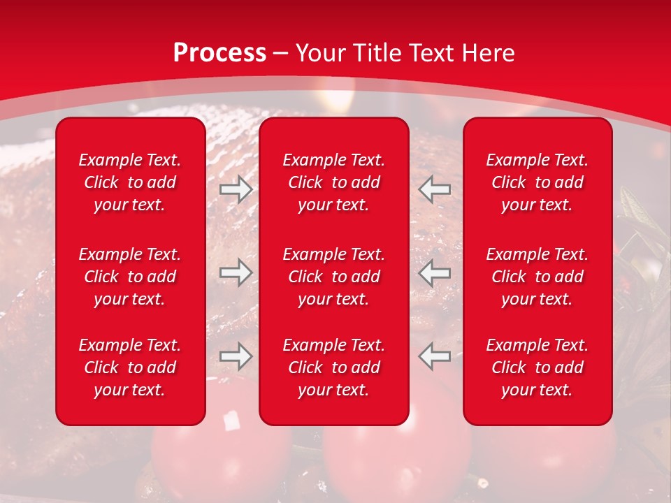 A Plate Of Food With Tomatoes And Meat On It PowerPoint Template
