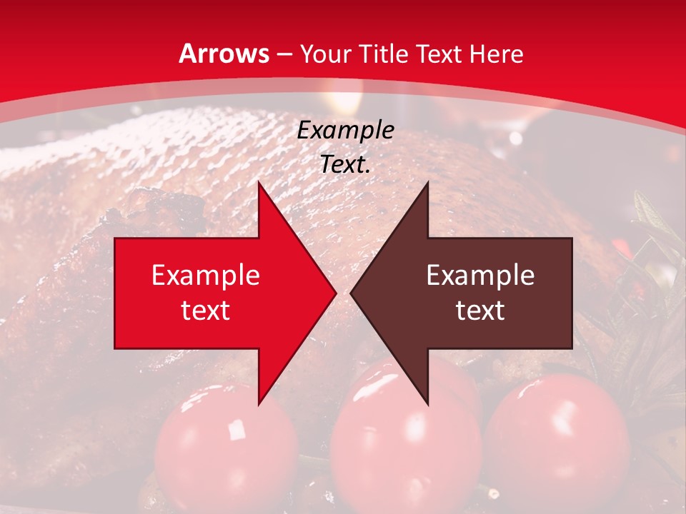 A Plate Of Food With Tomatoes And Meat On It PowerPoint Template