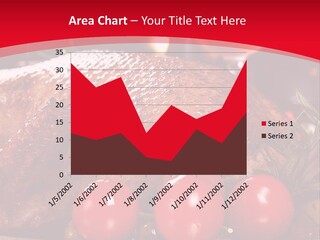 A Plate Of Food With Tomatoes And Meat On It PowerPoint Template