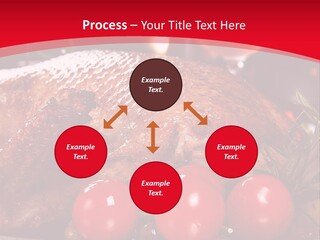 A Plate Of Food With Tomatoes And Meat On It PowerPoint Template