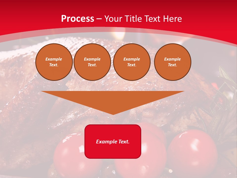 A Plate Of Food With Tomatoes And Meat On It PowerPoint Template