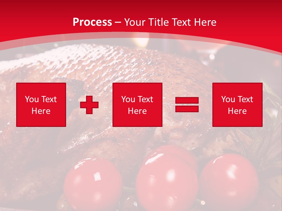 A Plate Of Food With Tomatoes And Meat On It PowerPoint Template