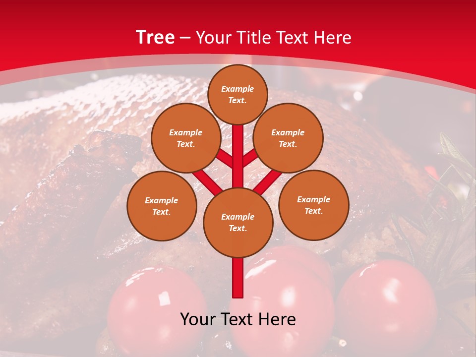 A Plate Of Food With Tomatoes And Meat On It PowerPoint Template