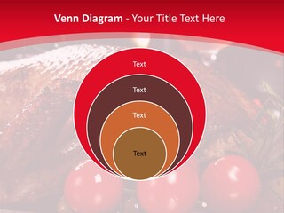 A Plate Of Food With Tomatoes And Meat On It PowerPoint Template