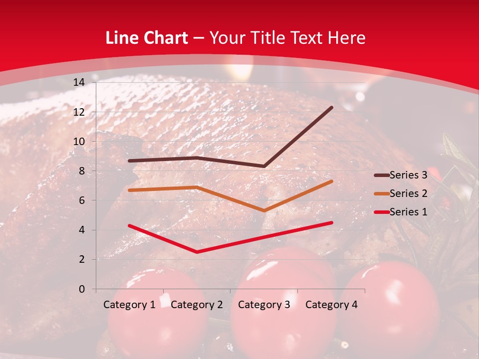 A Plate Of Food With Tomatoes And Meat On It PowerPoint Template