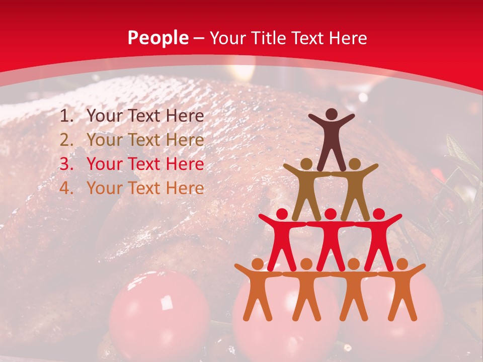 A Plate Of Food With Tomatoes And Meat On It PowerPoint Template