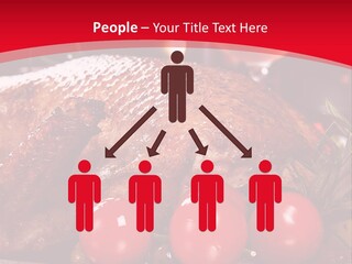 A Plate Of Food With Tomatoes And Meat On It PowerPoint Template