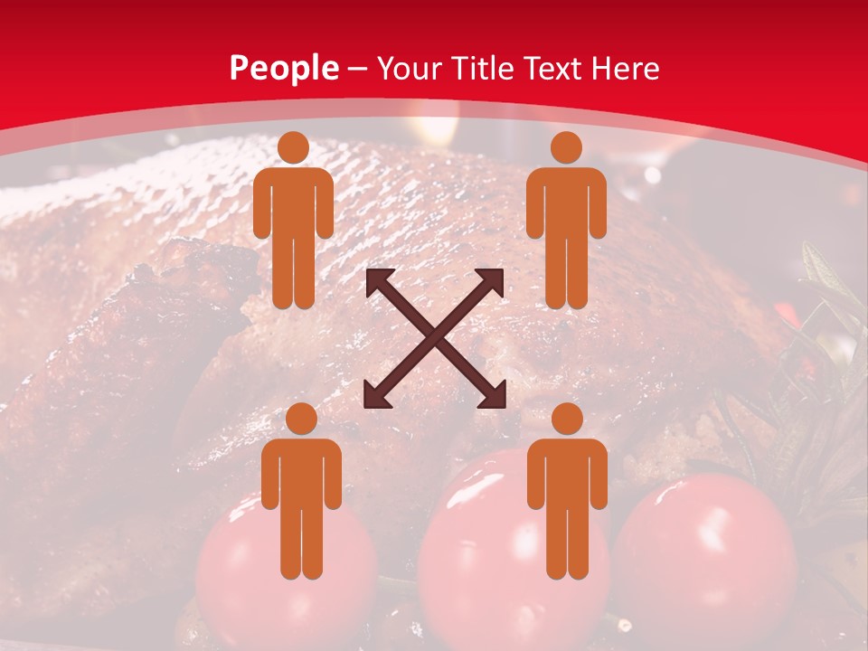 A Plate Of Food With Tomatoes And Meat On It PowerPoint Template