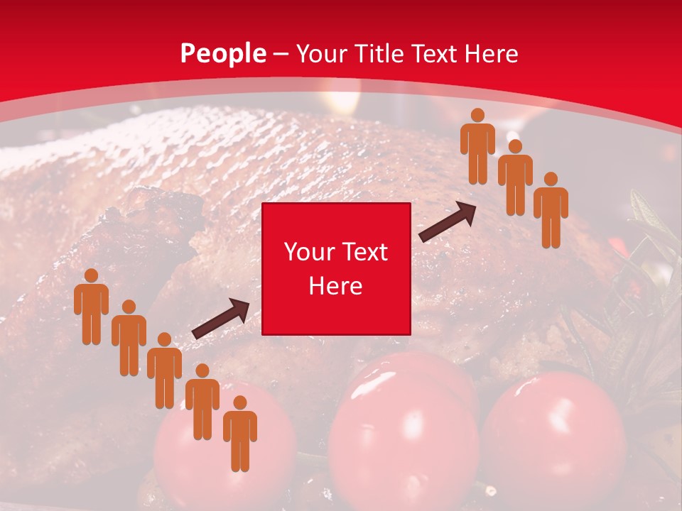 A Plate Of Food With Tomatoes And Meat On It PowerPoint Template