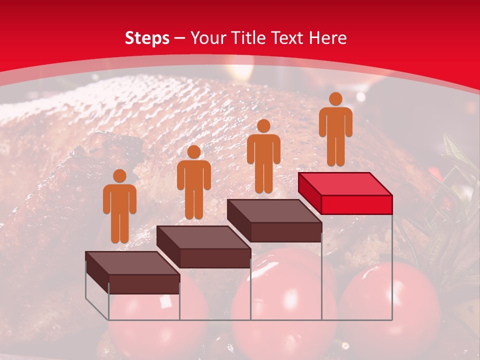 A Plate Of Food With Tomatoes And Meat On It PowerPoint Template