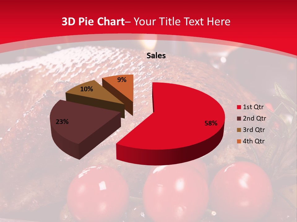 A Plate Of Food With Tomatoes And Meat On It PowerPoint Template
