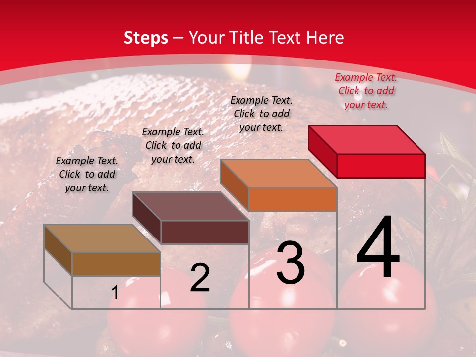 A Plate Of Food With Tomatoes And Meat On It PowerPoint Template