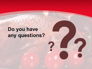 A Plate Of Food With Tomatoes And Meat On It PowerPoint Template