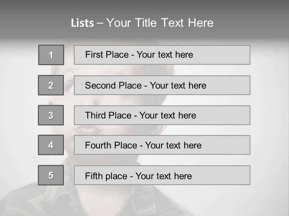 A Young Boy Is Making A Funny Face PowerPoint Template
