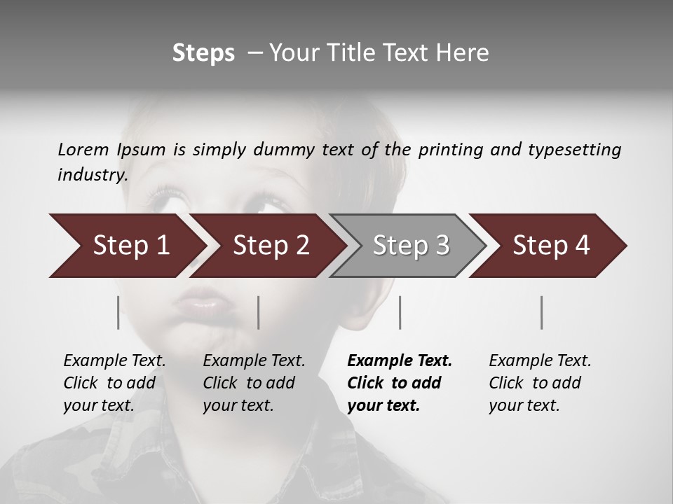 A Young Boy Is Making A Funny Face PowerPoint Template