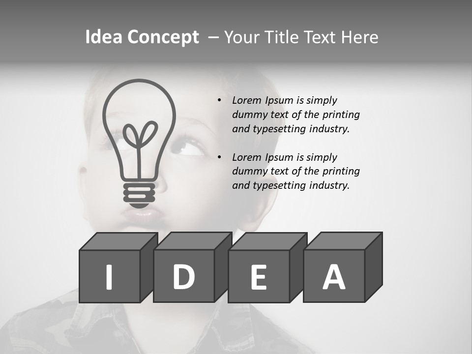 A Young Boy Is Making A Funny Face PowerPoint Template