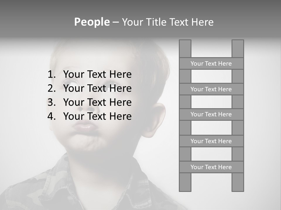 A Young Boy Is Making A Funny Face PowerPoint Template