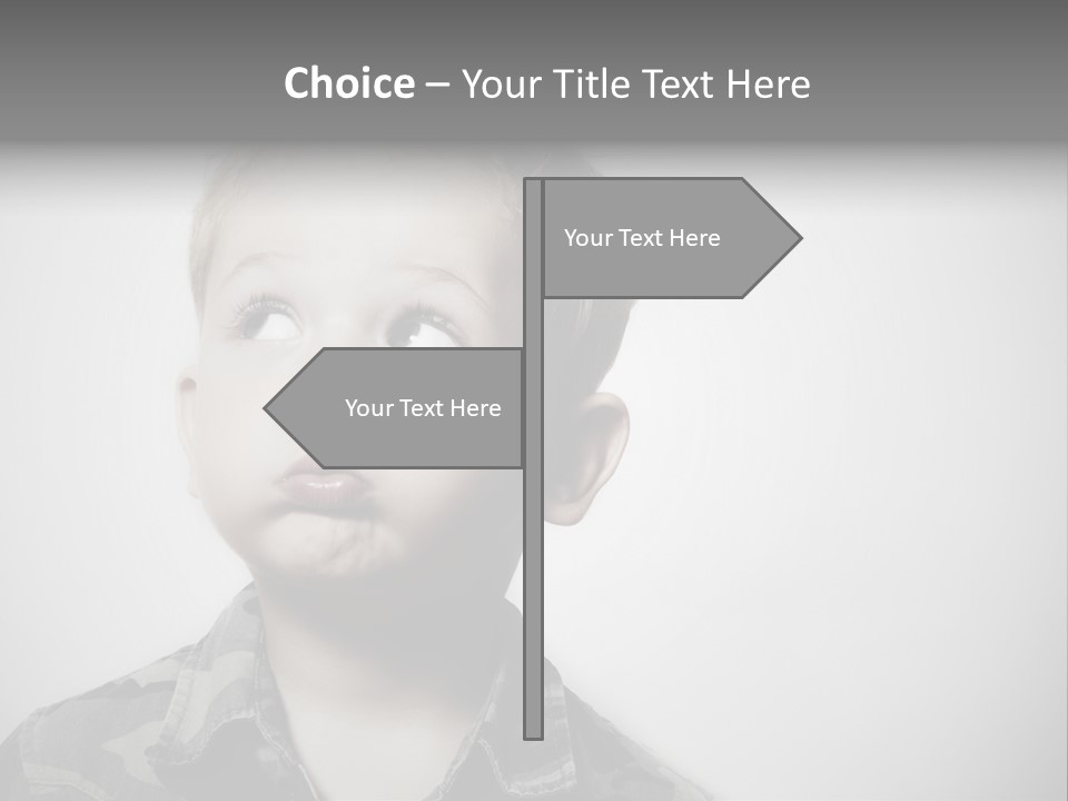 A Young Boy Is Making A Funny Face PowerPoint Template