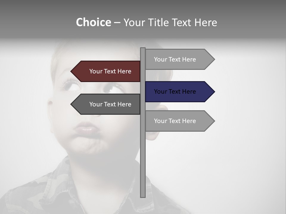 A Young Boy Is Making A Funny Face PowerPoint Template