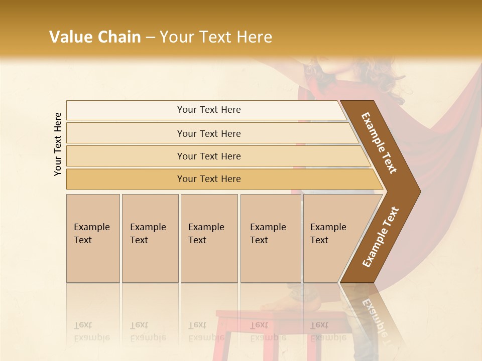 A Little Girl Sitting On A Chair With A Red Cape PowerPoint Template