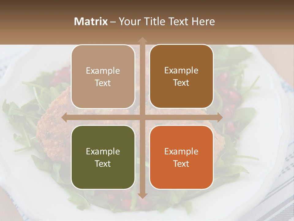 A White Plate Topped With Crab Cakes And Greens PowerPoint Template
