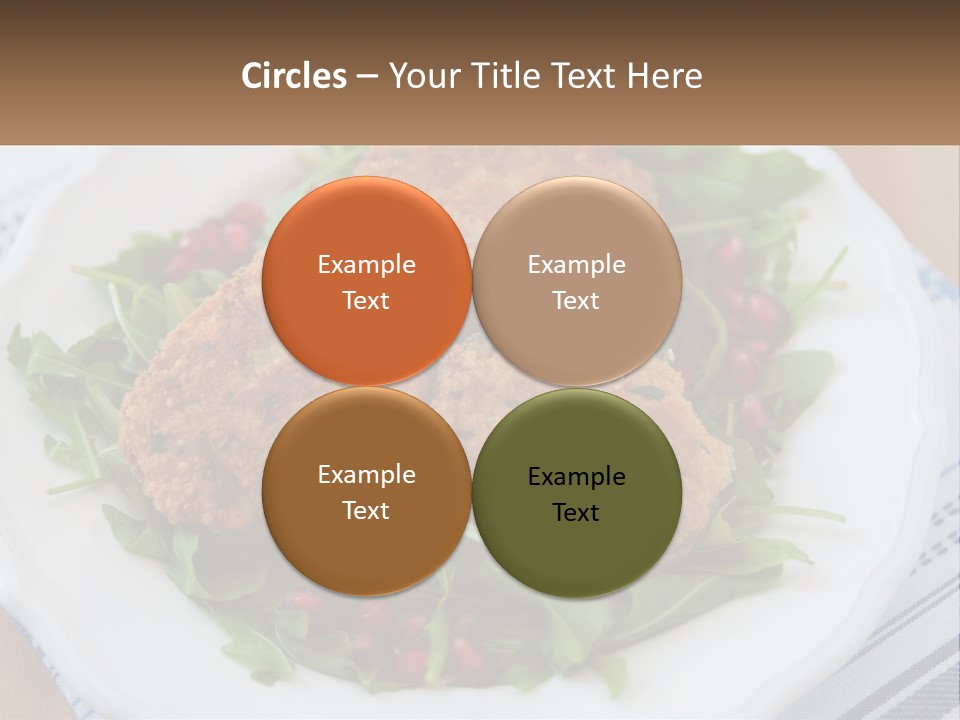A White Plate Topped With Crab Cakes And Greens PowerPoint Template