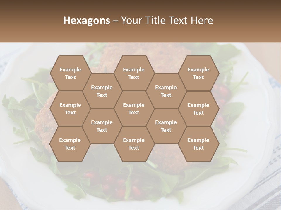 A White Plate Topped With Crab Cakes And Greens PowerPoint Template