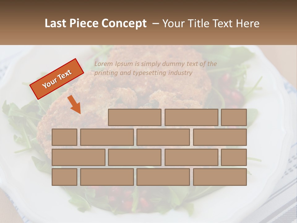 A White Plate Topped With Crab Cakes And Greens PowerPoint Template