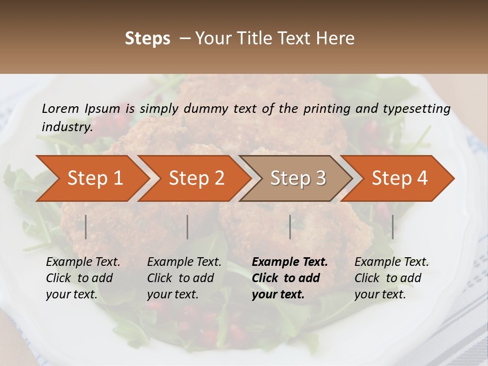 A White Plate Topped With Crab Cakes And Greens PowerPoint Template