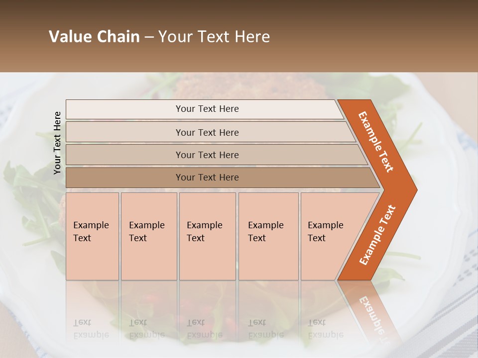 A White Plate Topped With Crab Cakes And Greens PowerPoint Template