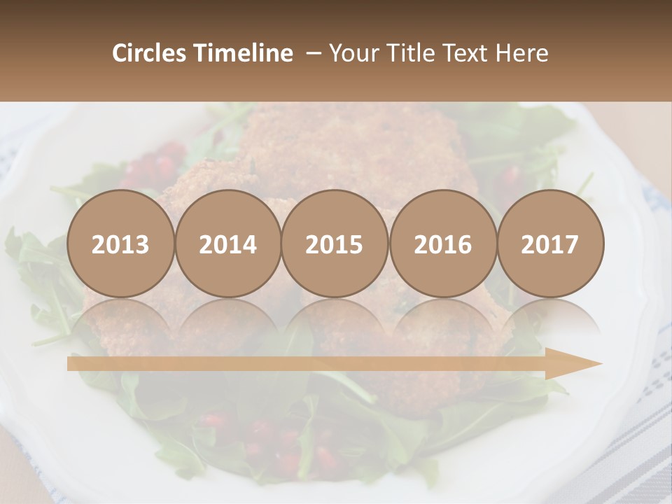 A White Plate Topped With Crab Cakes And Greens PowerPoint Template