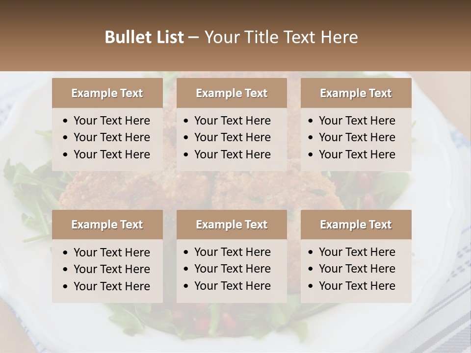 A White Plate Topped With Crab Cakes And Greens PowerPoint Template