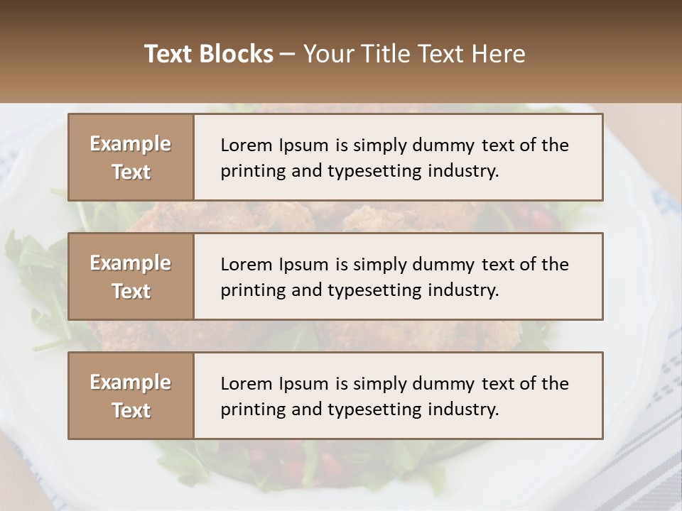 A White Plate Topped With Crab Cakes And Greens PowerPoint Template