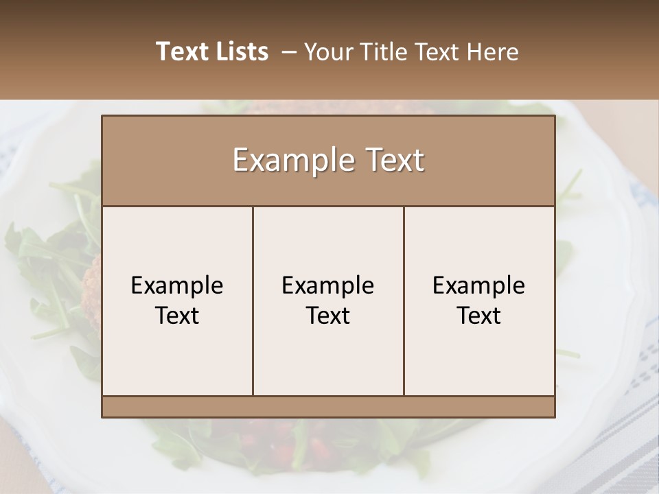 A White Plate Topped With Crab Cakes And Greens PowerPoint Template